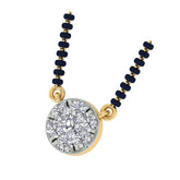 18k Yellow Gold Round and Diamond Solitaire measuring 18mm thickness x 2mm width and Carat weight of 0.267 (7 pieces)